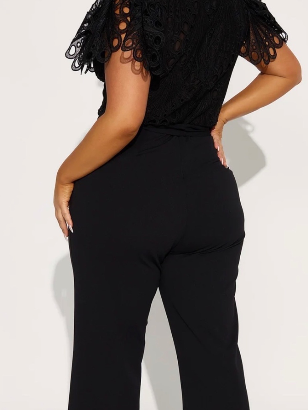 Black Crepe Jumpsuit - Picture 9 of 10